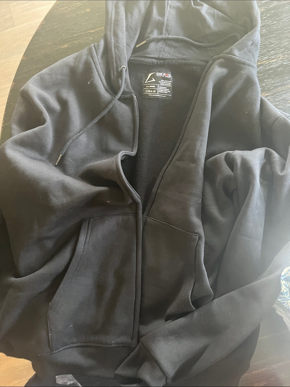 Men's Black Full-Zip Hoodie Jacket -